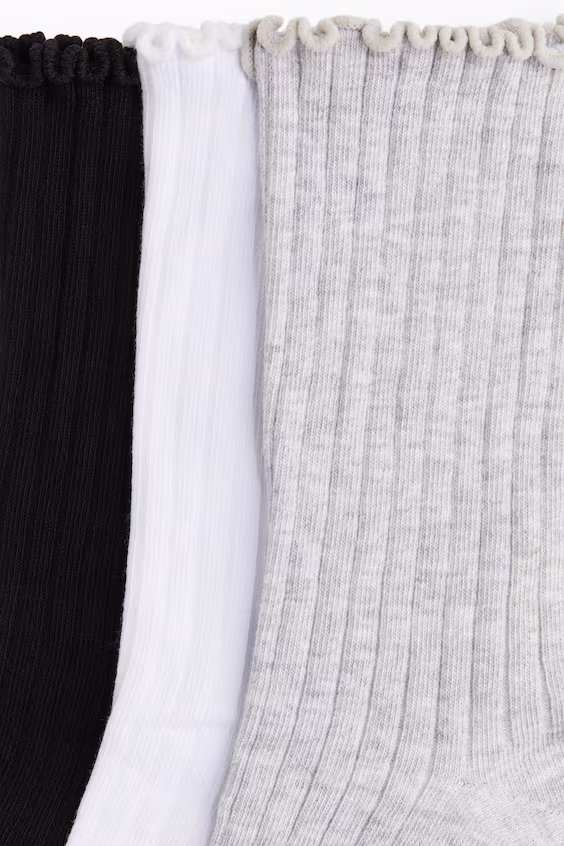 Набор из 3 пар рубчатых носков