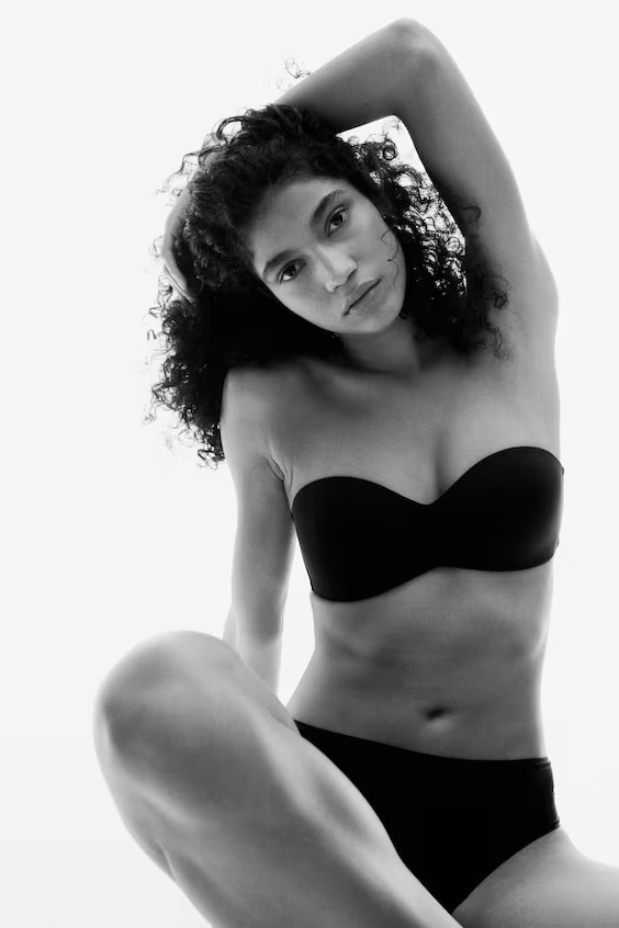 Набор из 2 бюстье бандо с микрофиброй и подушечками