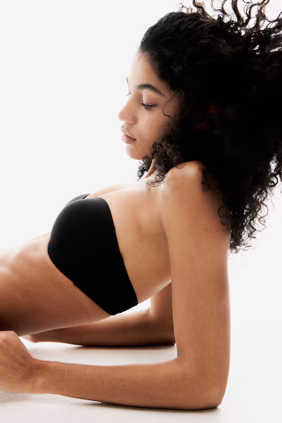 Набор из 2 бюстье бандо с микрофиброй и подушечками