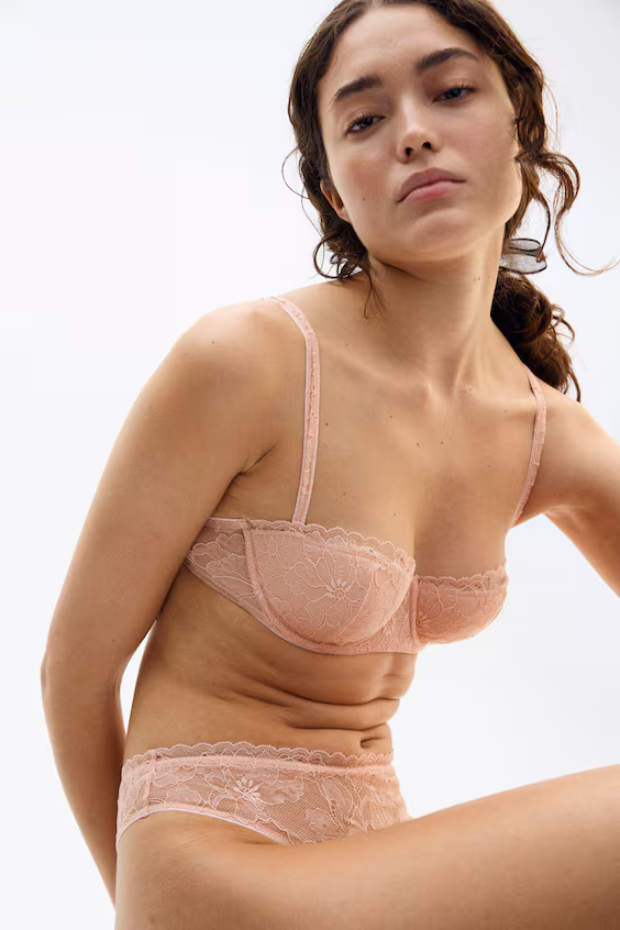 Упаковка из 2 трусиков-стринг на резинке из кружева