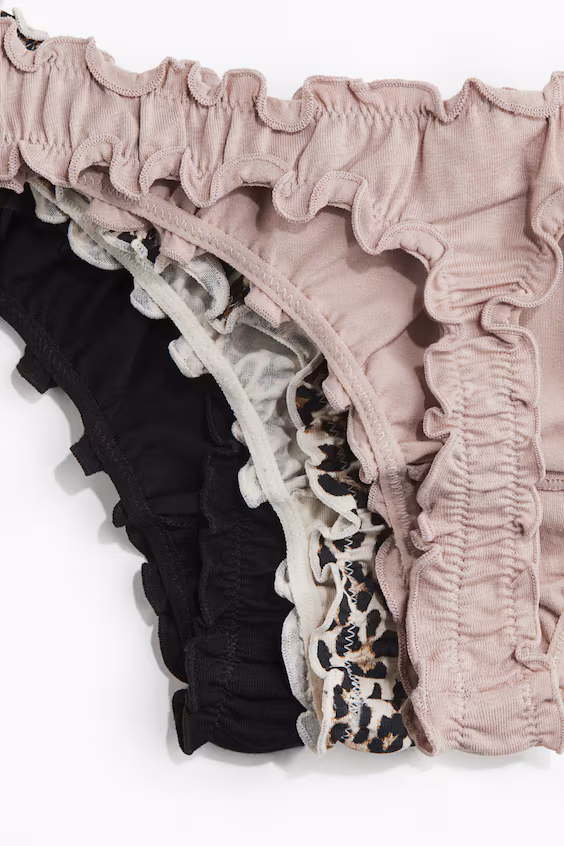 Набор из 3 стринговых трусиков с обработкой оверлок