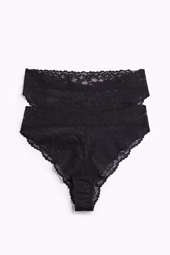 Пачка из 2 трусиков brazilian из кружева