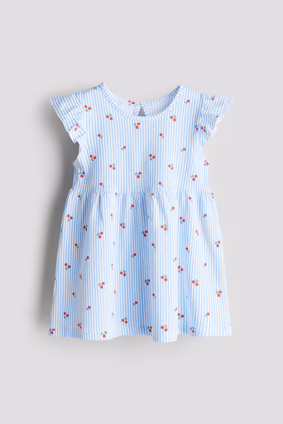 Платье из хлопкового джерси с узором