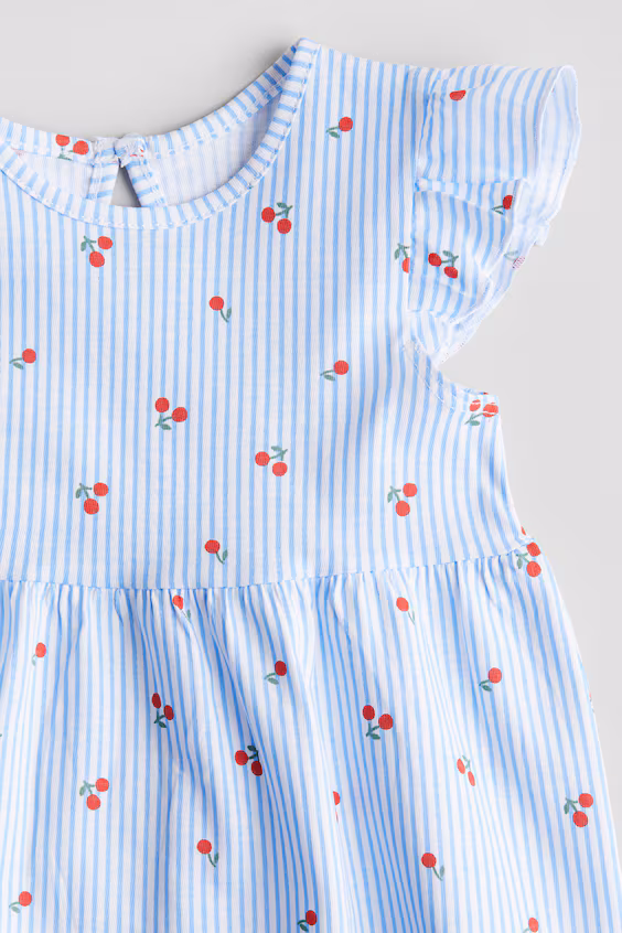 Платье из хлопкового джерси с узором