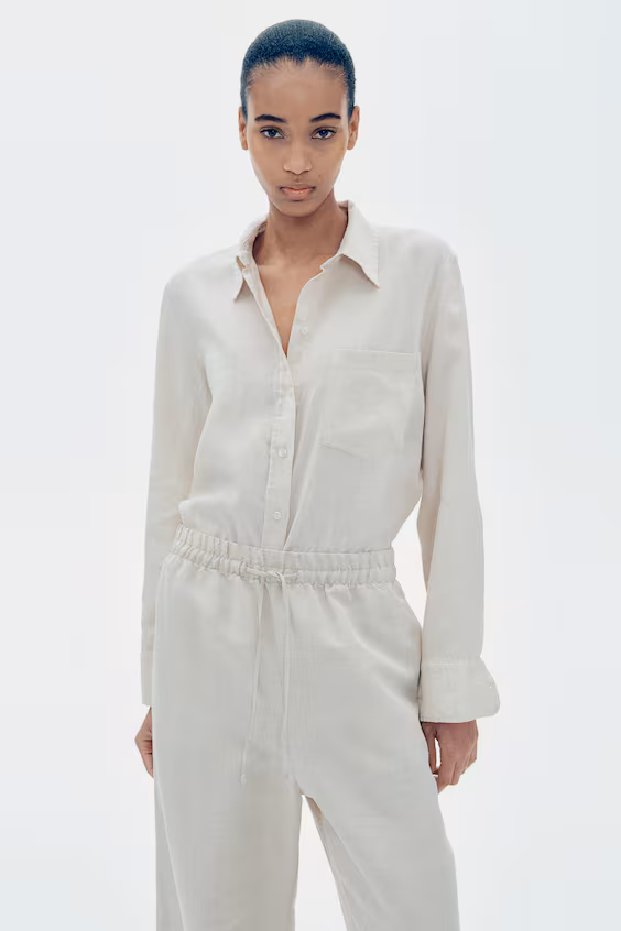 Брюки из смеси льна