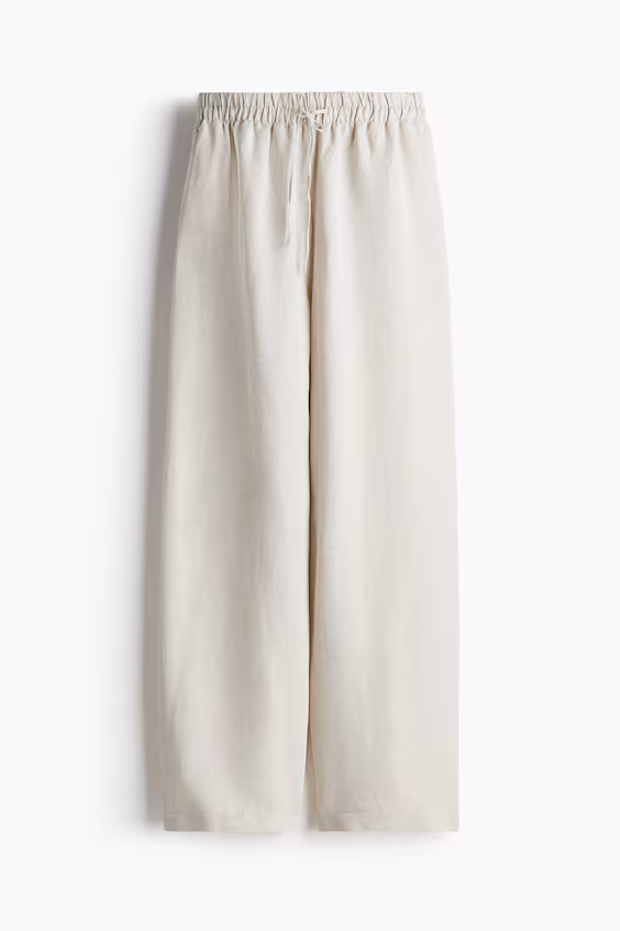 Брюки из смеси льна