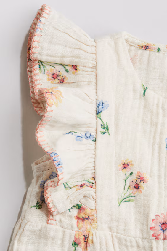 Комбинезон из муселина с оборками