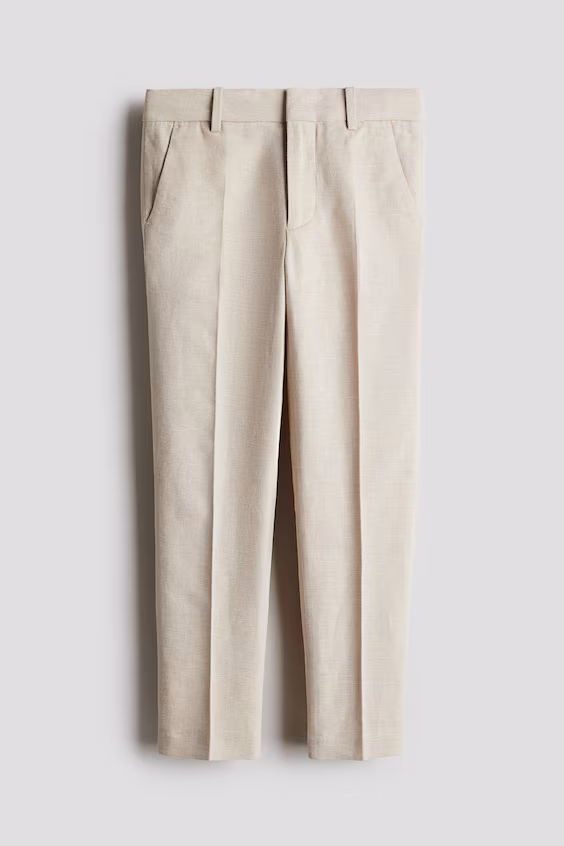 Брюки-костюм из смеси льна