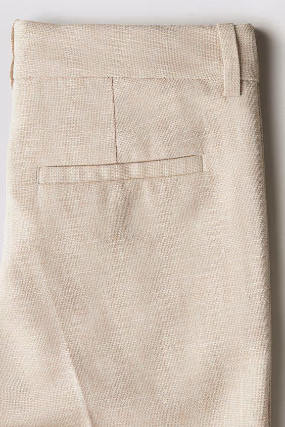 Брюки-костюм из смеси льна