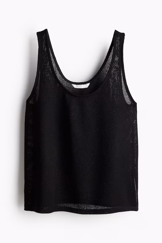 Топ без рукавов из трикотажа
