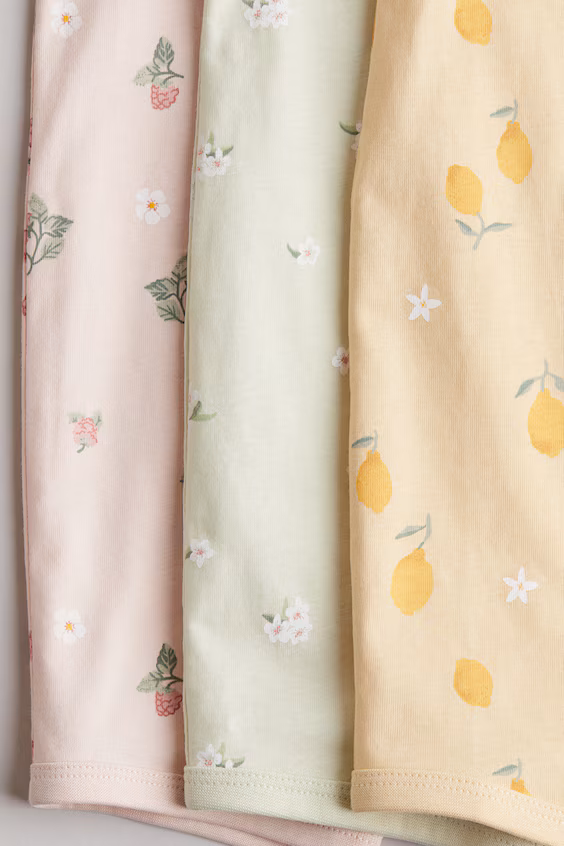 Набор из 3 пижам в единый образ из хлопка