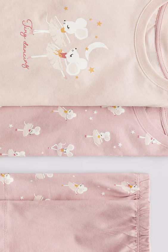 Набор из 2 пижам с оборками на рукавах