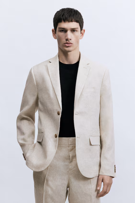 Пиджак из льна slim fit
