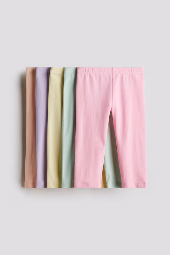 Набор из 5 леггинсов капри из хлопка