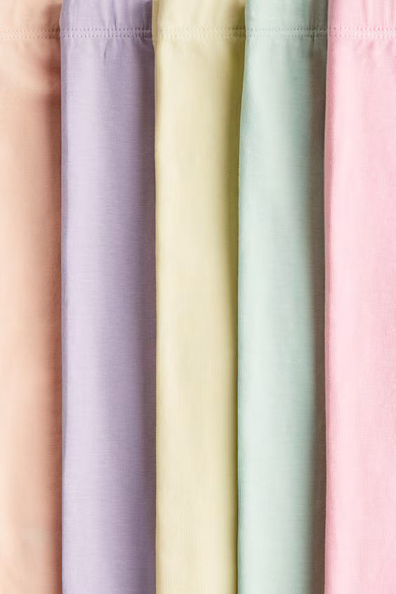 Набор из 5 леггинсов капри из хлопка