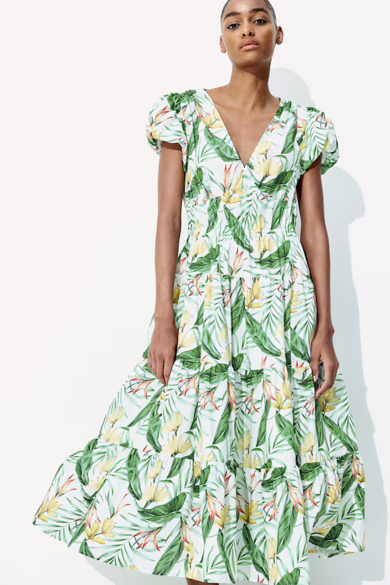 Платье из поплина с рюшами