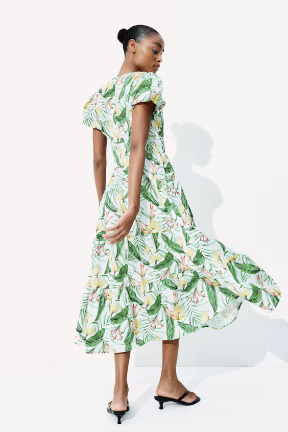 Платье из поплина с рюшами