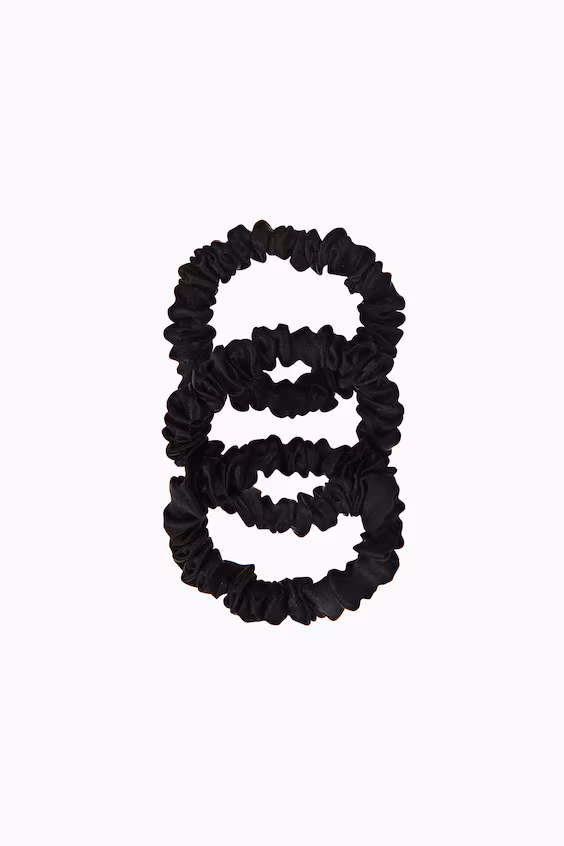 Набор из 3 резинок для волос из натурального шелка