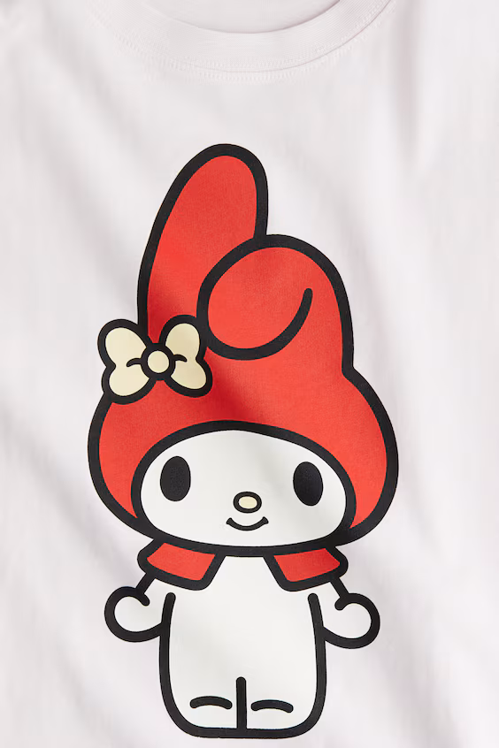 Футболка с принтом из хлопка