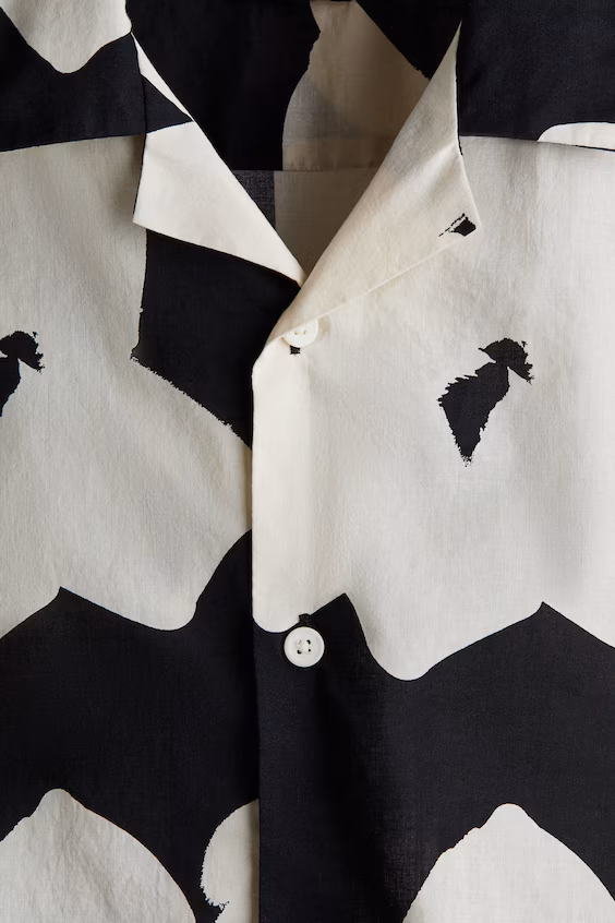 Рубашка курортного стиля из хлопка regular fit