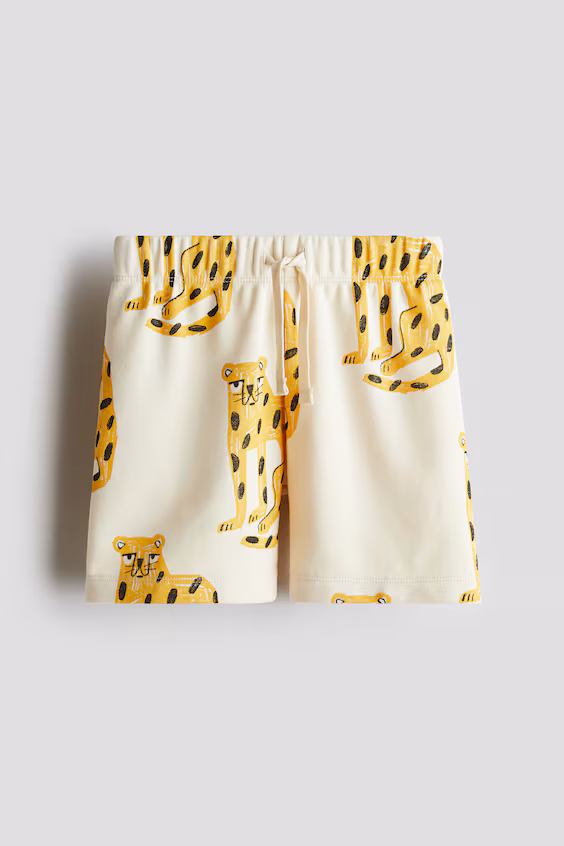 Шорты из легкого хлопкового молотка с принтом
