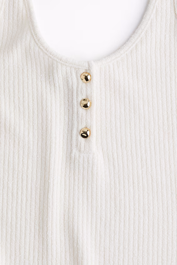 Топ без рукавов из рубчиковой ткани