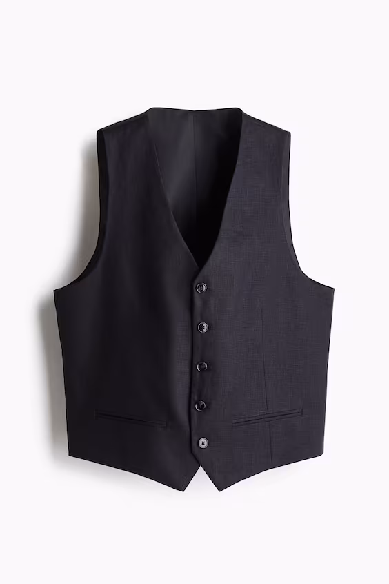 Костюмный жилет slim fit из льна