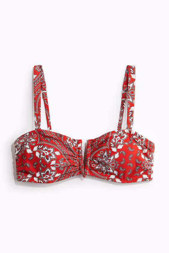 Бандо верх купальника с поролоновыми чашечками