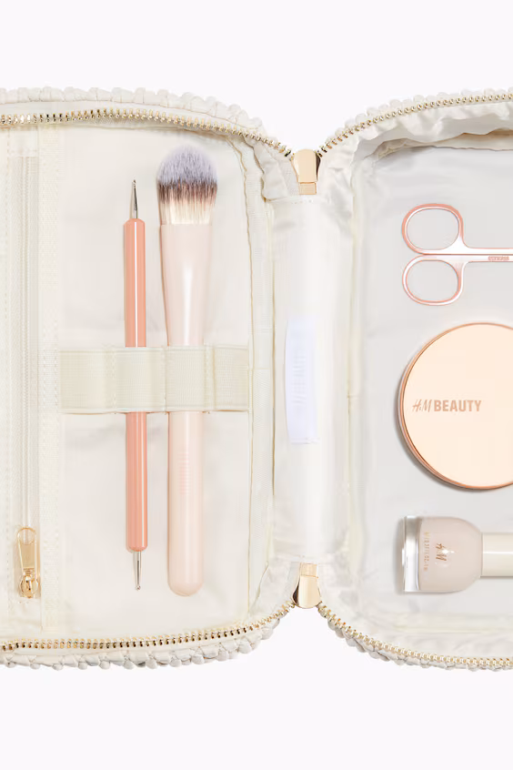 Сумка для макияжа квадратная стеганая