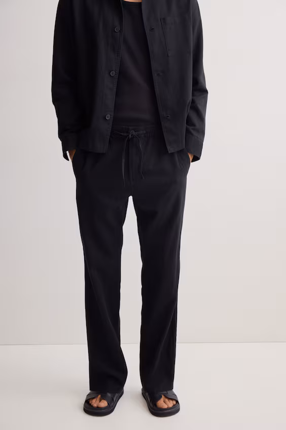 Брюки из смеси льна regular fit