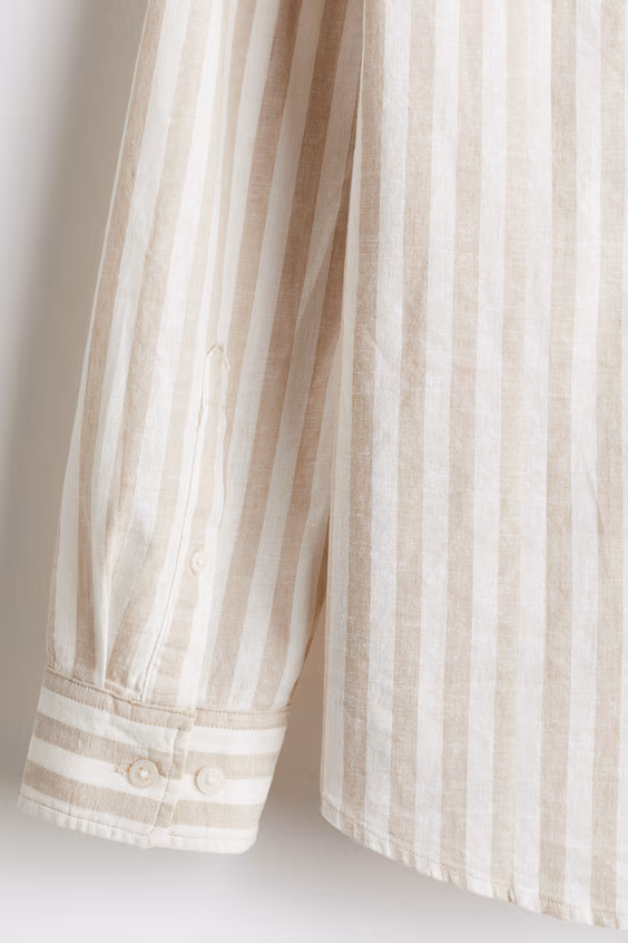 Рубашка regular fit из смесового льна