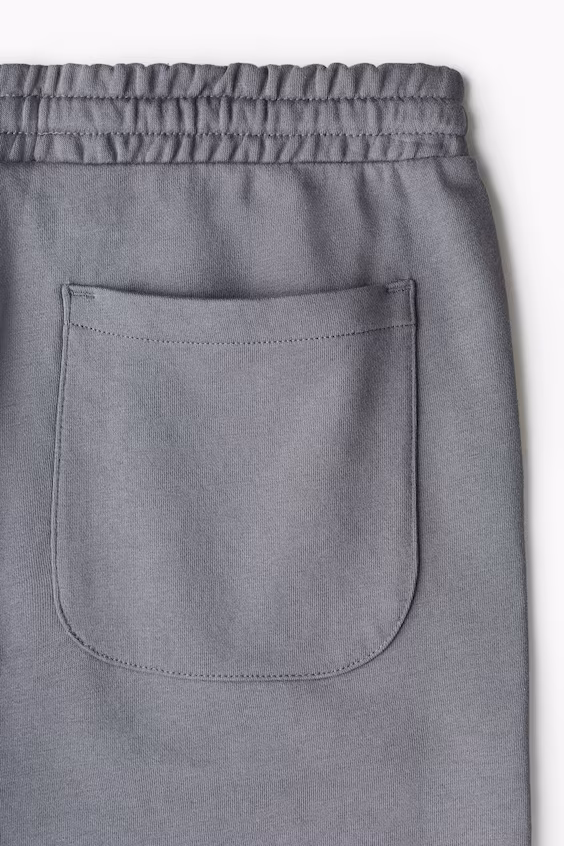 Шорты regular fit из хлопкового меланжевого мольтона