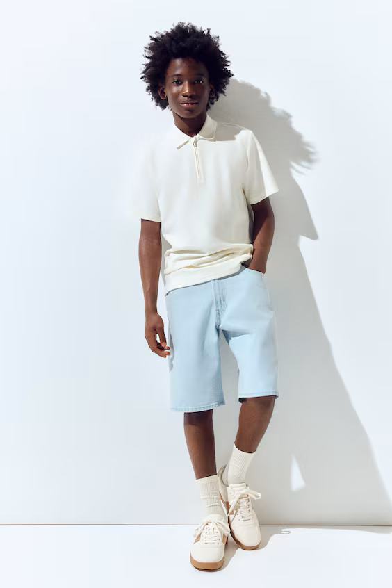 Джинсовые шорты свободного кроя