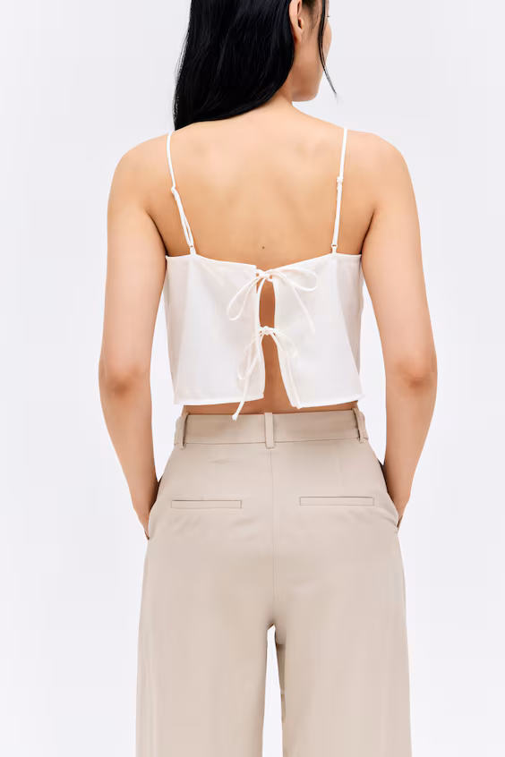 Широкие брюки из льняной смеси