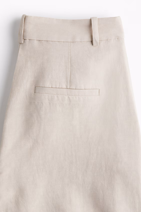 Широкие брюки из льняной смеси