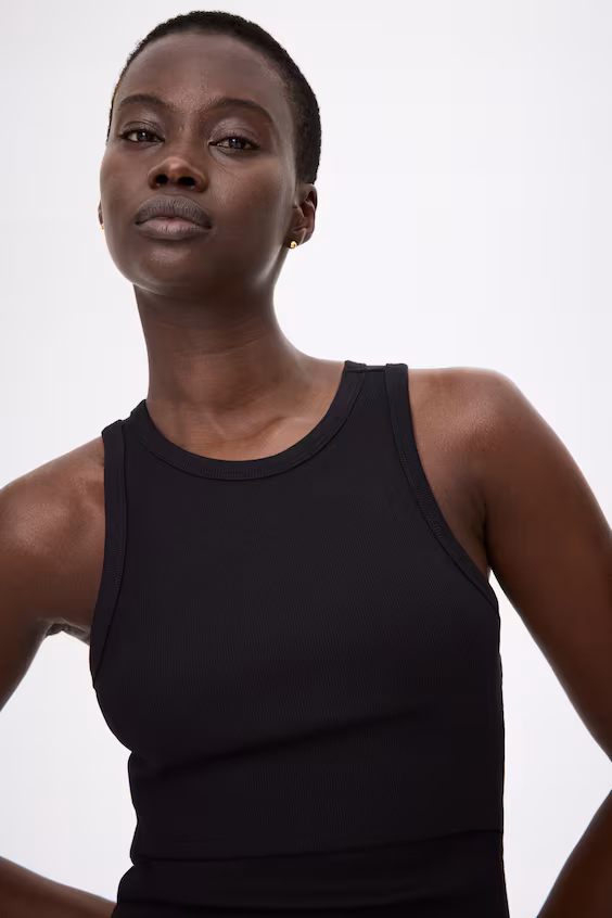 Mama топ для кормления без рукавов в рубчике