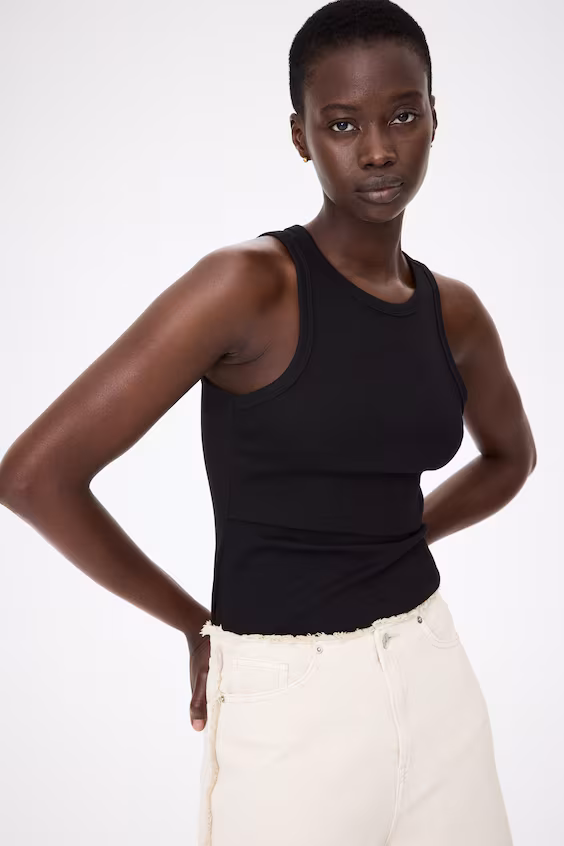 Mama топ для кормления без рукавов в рубчике