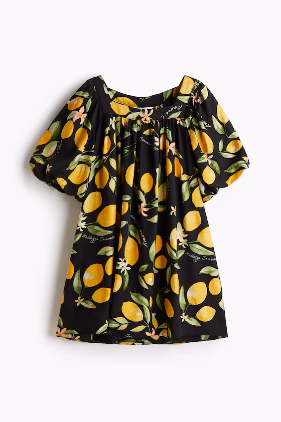 Платье-туника с воздушными рукавами