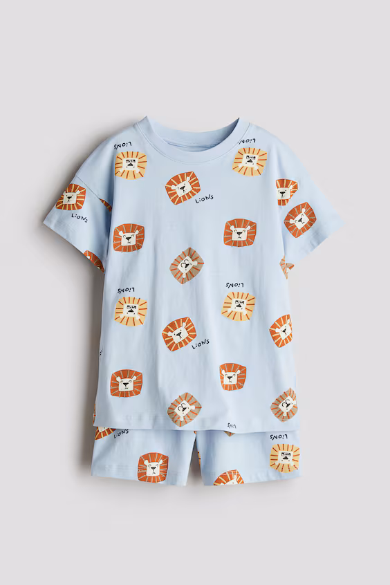 Пижама с принтом из мягкого хлопкового джерси