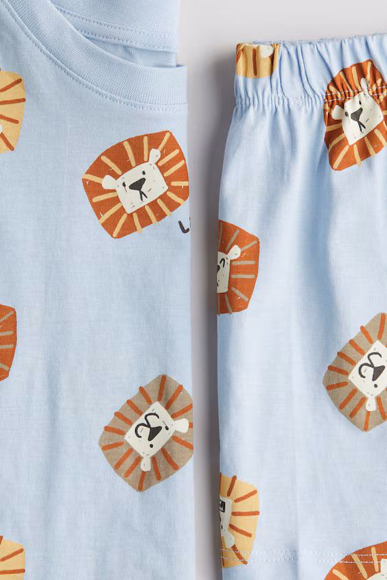 Пижама с принтом из мягкого хлопкового джерси