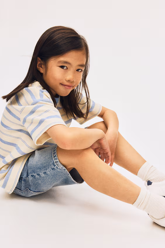 Джинсовые шорты свободного кроя