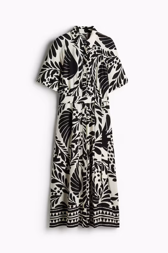 Платье-рубашка с завязывающимся поясом