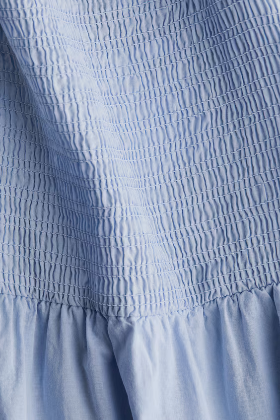 Платье из хлопка с объемными рукавами