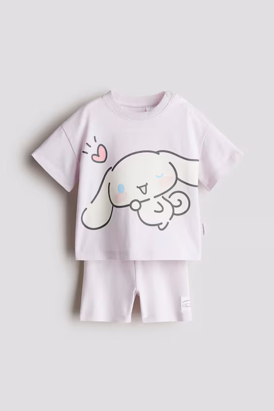 Комплект из 2 предметов из хлопка с принтом