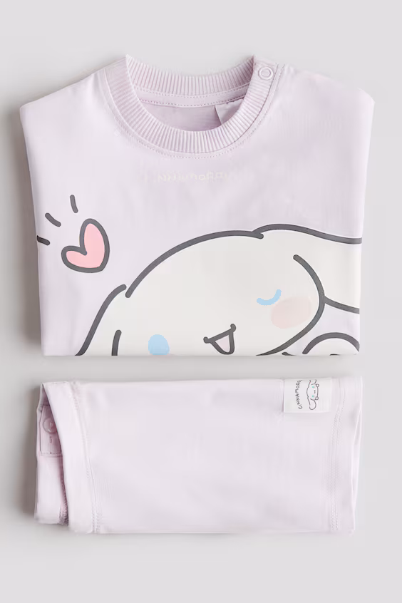 Комплект из 2 предметов из хлопка с принтом