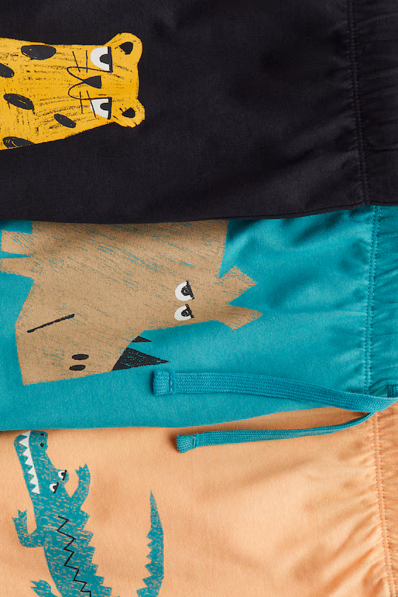 Набор из 3 шортов с эластичным поясом