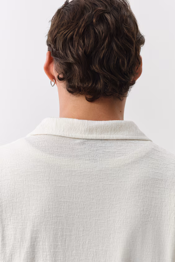 Рубашка курортного стиля из джерси regular fit