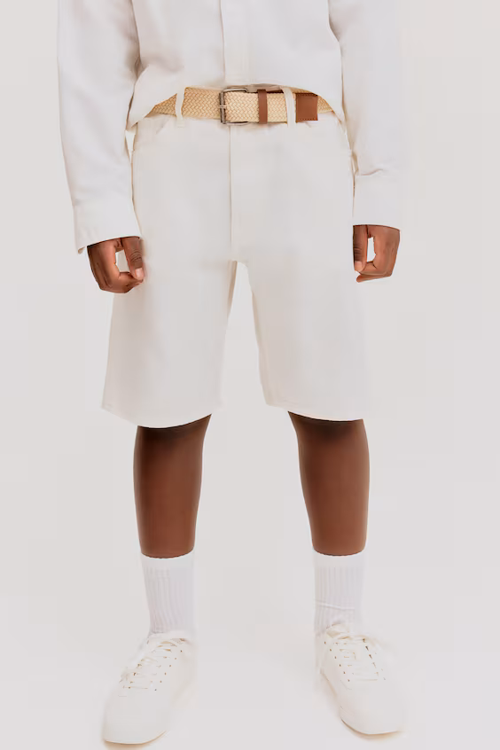 Шорты из джинсовой ткани свободного кроя