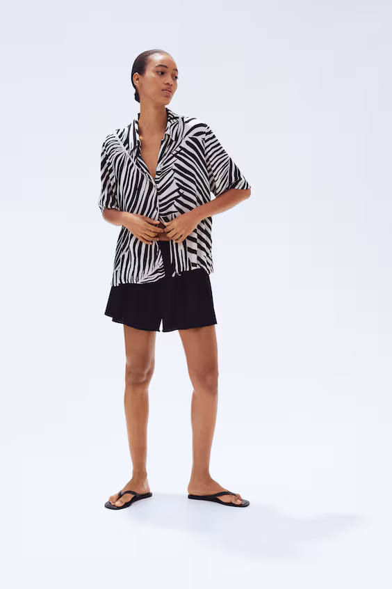 Рубашка из вискозы с морщинами