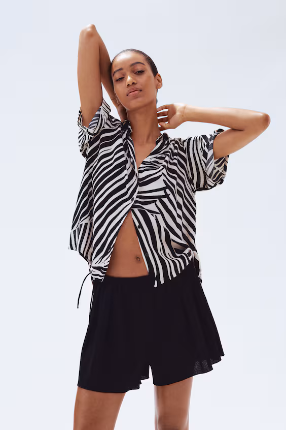 Рубашка из вискозы с морщинами